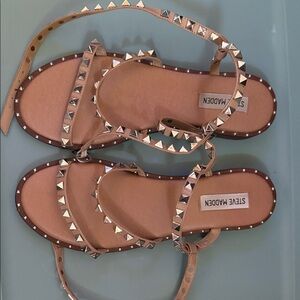 Steve Madden Tan Studded Sandals